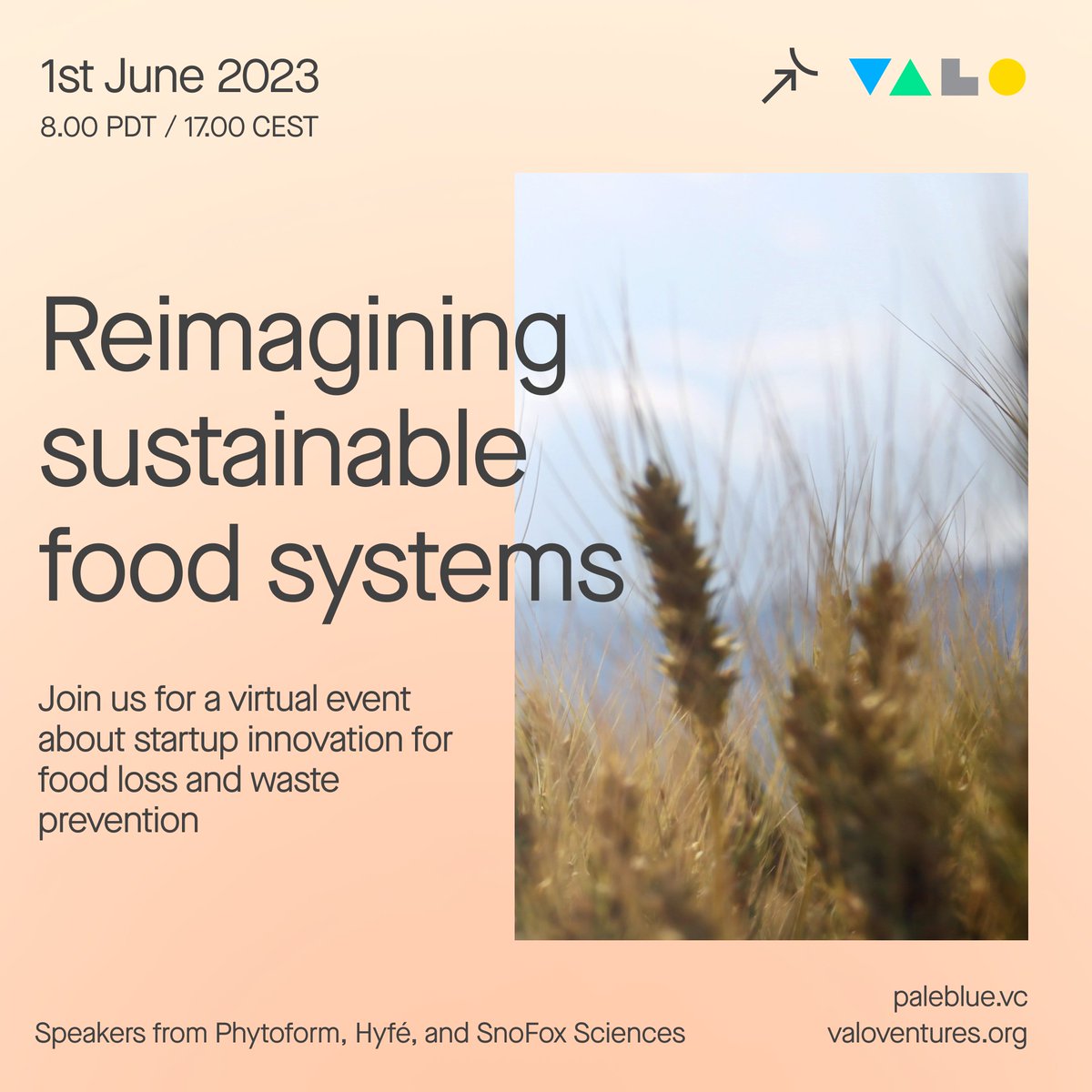palebluedotvc's tweet photo. Did you know that up to 10% of emissions come from food that never even reaches our plates? Join us and @valo_ventures on June 1 to learn about food loss and waste and meet 3 startups working on solutions to this massive global issue. 

Claim your spot: https://t.co/7D0XR77Pkl https://t.co/j1dsyIbTzH