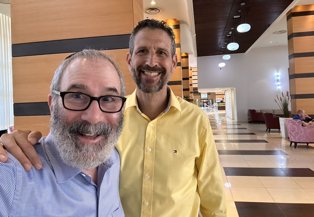Here with @levshapiro the founder and curator of @mHealthIsrael. Levi is one of the outstanding globalists tracking #healthinnovation. Stay tuned for an upcoming episode of #HealthUnabashed on @HCNowRadio featuring Levi and his insights on #medtech #meddevices #digitalhealth.