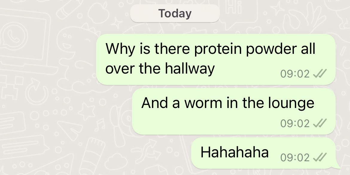 A strange morning in the house