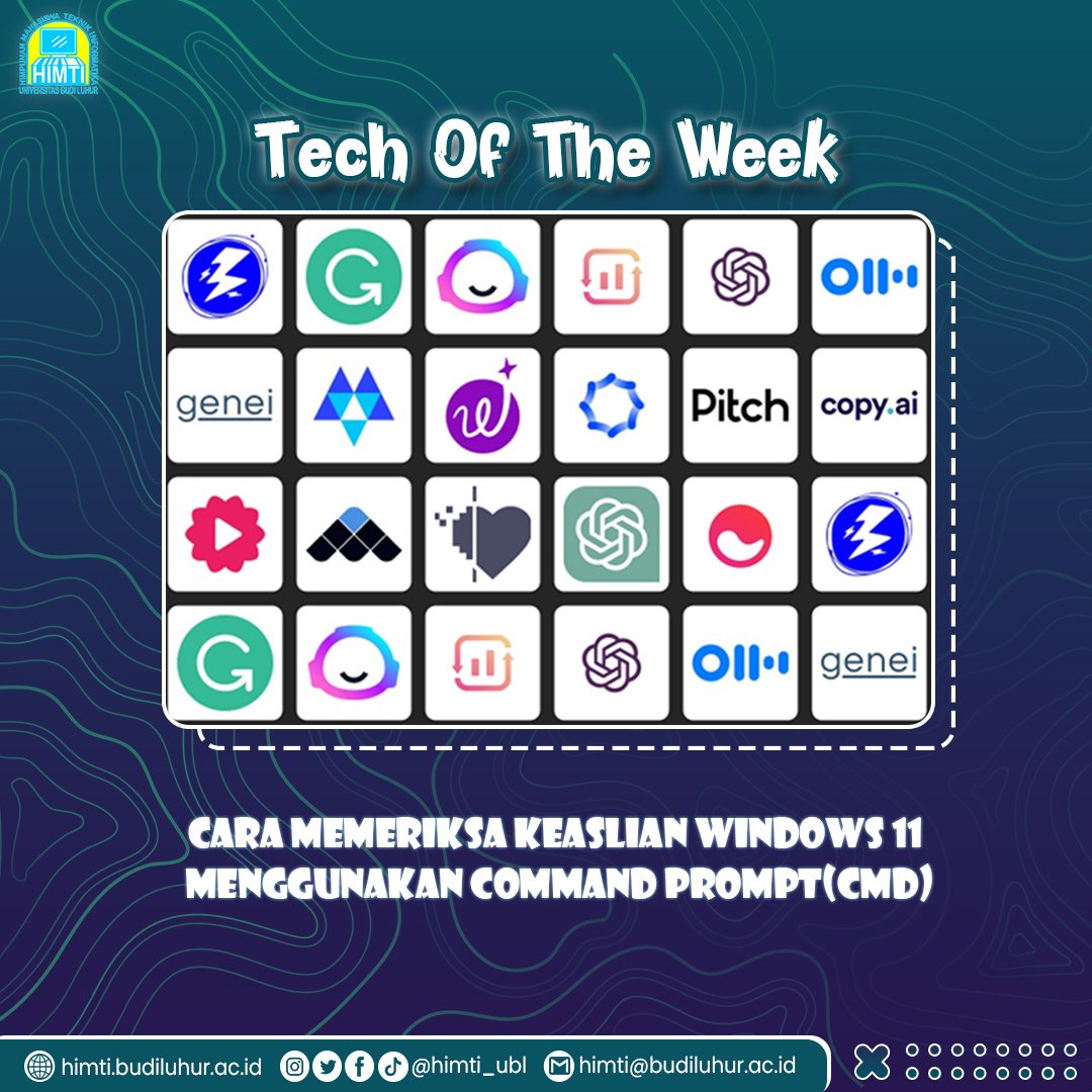himti_ubl's tweet image. Hi smarTizen👋
Sudah pada tau belum cara cek lisensi windows asli atau tidak? penasaran gimana caranya🤔
Yuk langsung aja di swipe😁
Semoga membantu dan tentunya bermanfaat ya untuk kalian.
.
#himti_ubl
#tips&trick
#teknikinformatika
#biruputihinformatika