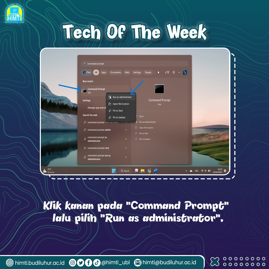 himti_ubl's tweet image. Hi smarTizen👋
Sudah pada tau belum cara cek lisensi windows asli atau tidak? penasaran gimana caranya🤔
Yuk langsung aja di swipe😁
Semoga membantu dan tentunya bermanfaat ya untuk kalian.
.
#himti_ubl
#tips&trick
#teknikinformatika
#biruputihinformatika