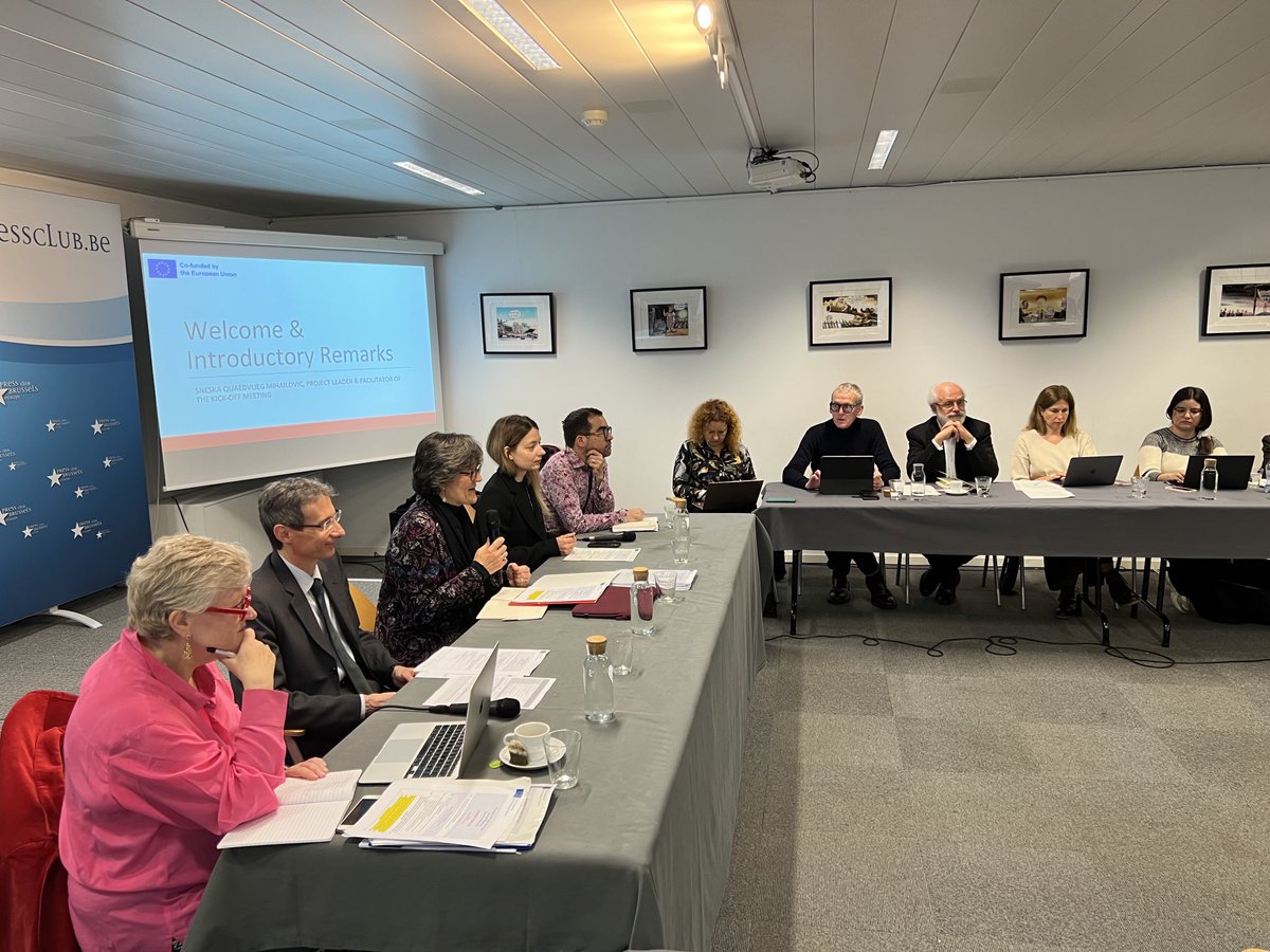 Brussels, Press Club. Kick off meeting of the European Heritage Hub, the largest EU project ever awarded to ⁦<a href="/europanostra/">Europa Nostra</a>⁩. Working on networking, knowledge sharing, capacity building + setting up of a policy &amp; development lab. 18 partners involved. ⁦<a href="/SneskaEN/">Sneška Quaedvlieg-Mihailović</a>⁩
