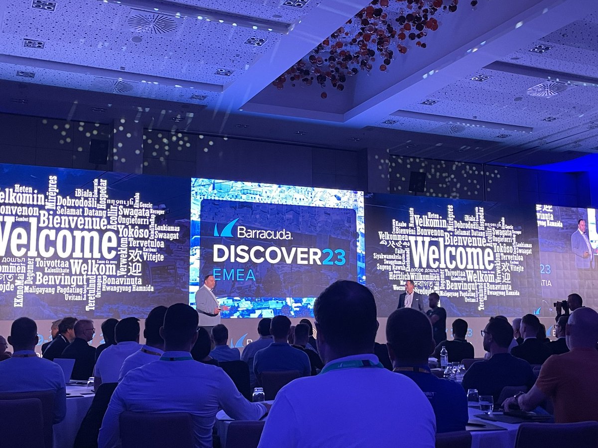 TomRubbens's tweet photo. Dag 2 van de @BarracudaEMEA partner summit.
Alles te weten komen over de nieuwe innovaties en producten in cybersecurity om de @escbelgie klanten optimaal te ondersteunen.  Meer weten? Check https://t.co/UkOurT3AdJ 
#Discover23 #cybersecurity https://t.co/5SgJqy358J