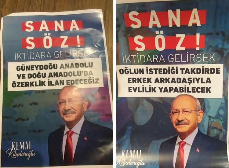 ❌ Görseldeki Kemal Kılıçdaroğlu afişleri gerçek değil.

CHP’nin resmi internet sitesinde bu afişler yer almıyor.

Millet İttifakı'nın Ortak Mutabakat Metni'nde de söz konusu vaatlere rastlanmıyor.