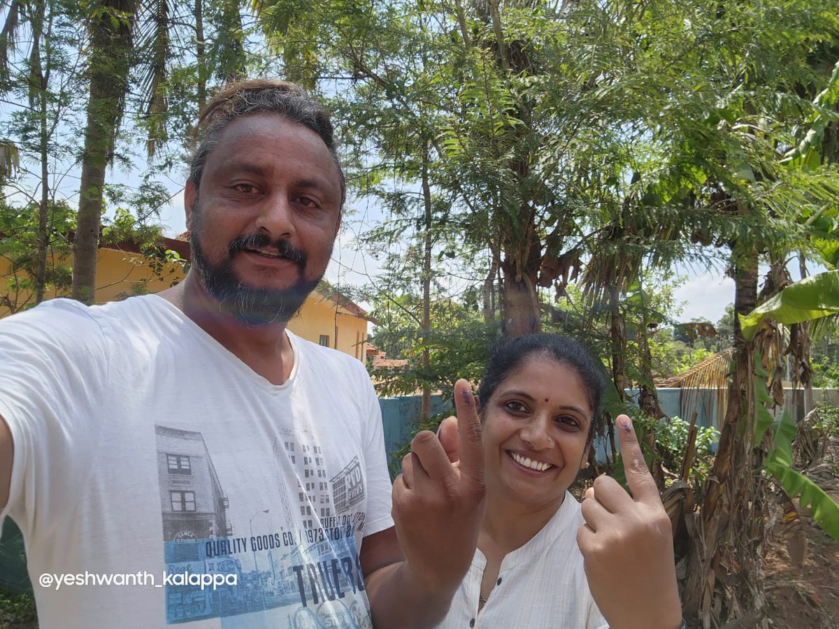 We have done our bit ...did you ???
#karnatakaelections2023 
#VotingRights 
#Elections2023 
#ElectionCommissionOfIndia