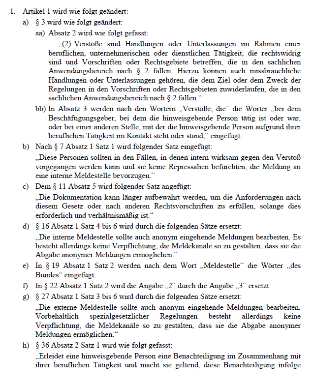 miss_breach's tweet photo. Inkrafttreten #Hinweisgeberschutzgesetz schon im Juni 2023. Dann Pflicht für Unternehmen ab 250 Arbeitnehmern, für Unternehmen ab 50 Arbeitnehmern ab dem 17. Dezember 2023. Mit diesen Änderungen. https://t.co/zNNYfMjc9v