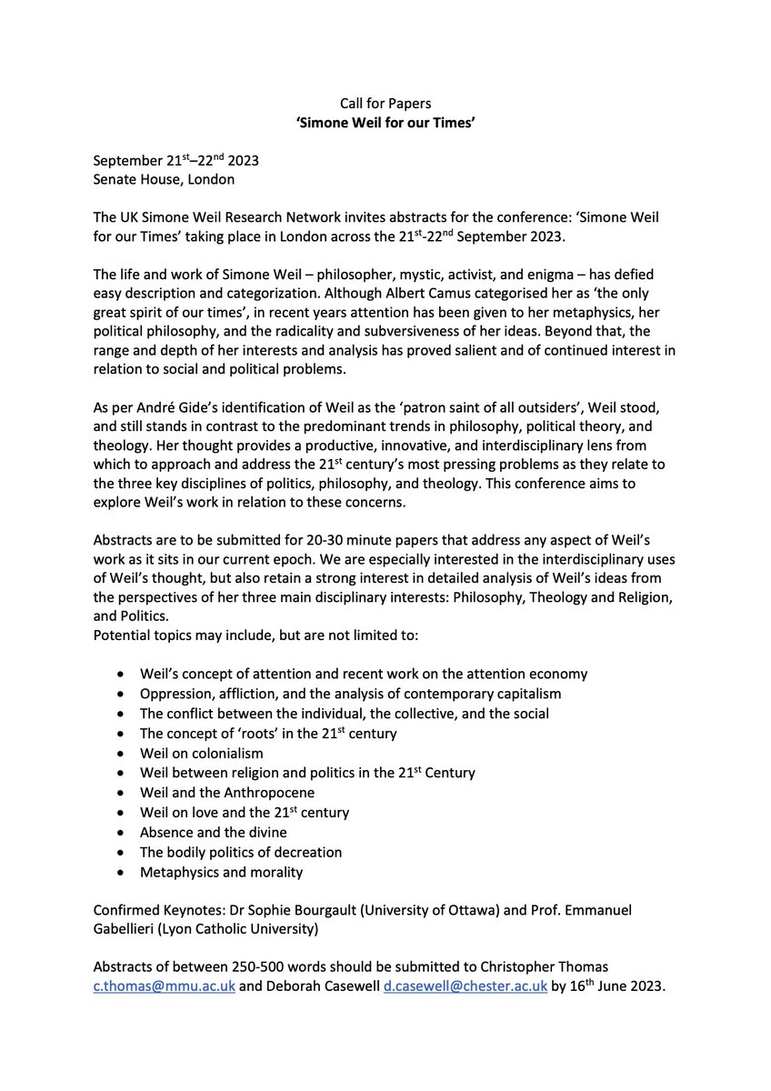 Don't forget to send in your abstracts and re-tweet our CFP!