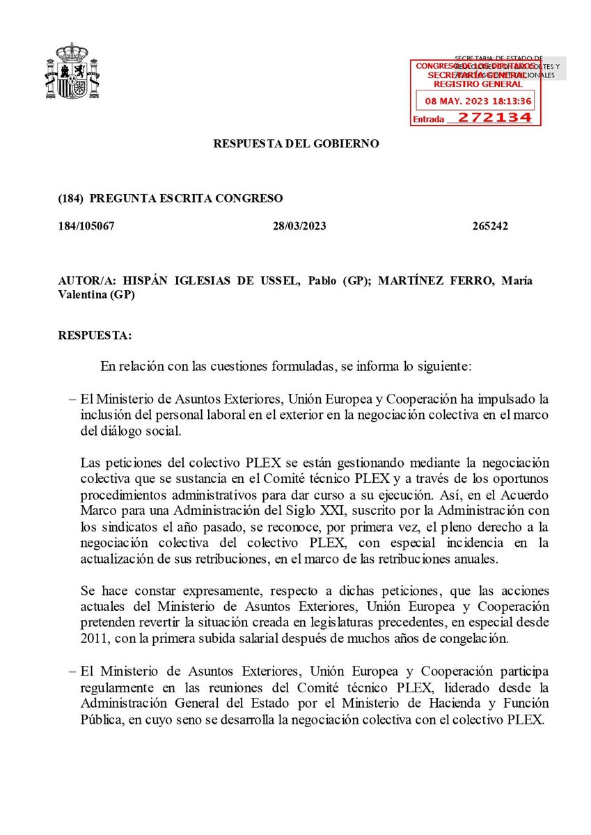 Personal Laboral Exterior (PLEX) Reino Unido tweet media