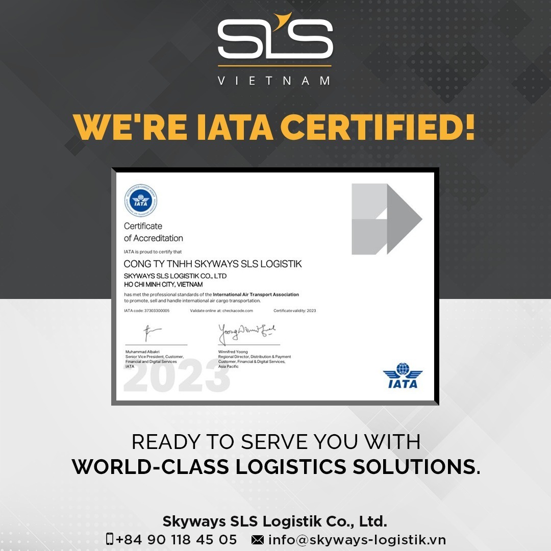 Ship with peace of mind, knowing we're IATA certified. Our commitment to safety and reliability ensures your cargo is in good hands.🚀

#MovingWithYou #Skywaysvietnam #SkywaysLogistik #LogisticsServices #logisticsmanagement #iatacertified #iatacertifiedbrand #iatacertifiedcompany