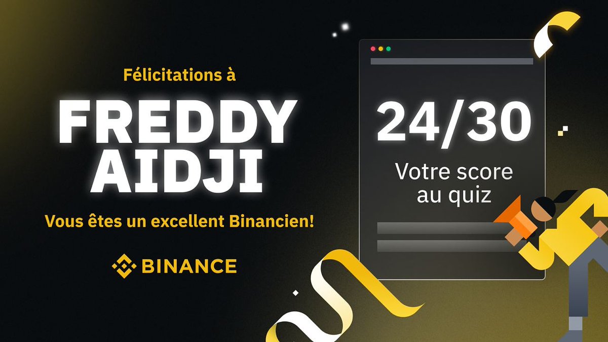 FreddyAidji's tweet photo. #QuizzDesBinanciens
@binanceafrique 🔥🔥🔥 https://t.co/i7N5S4IlEE