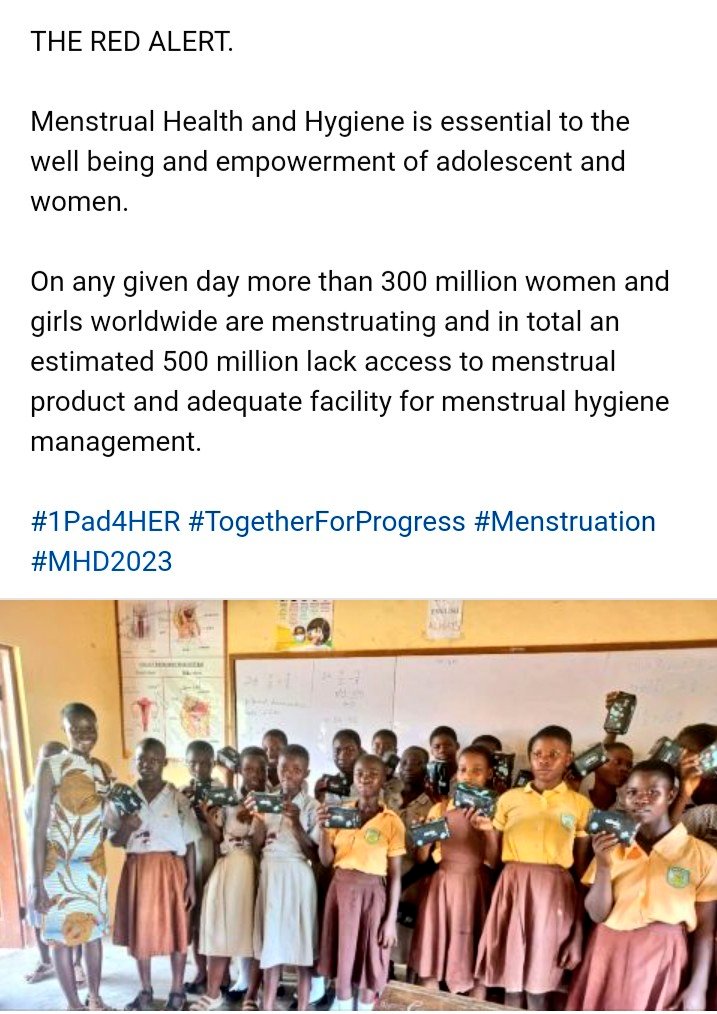 naafghana's tweet photo. THE RED ALERT. 
#1Pad4Her #TogetherForProgress #MHD2023 #menstruationmatters https://t.co/BTO0pIv2LL