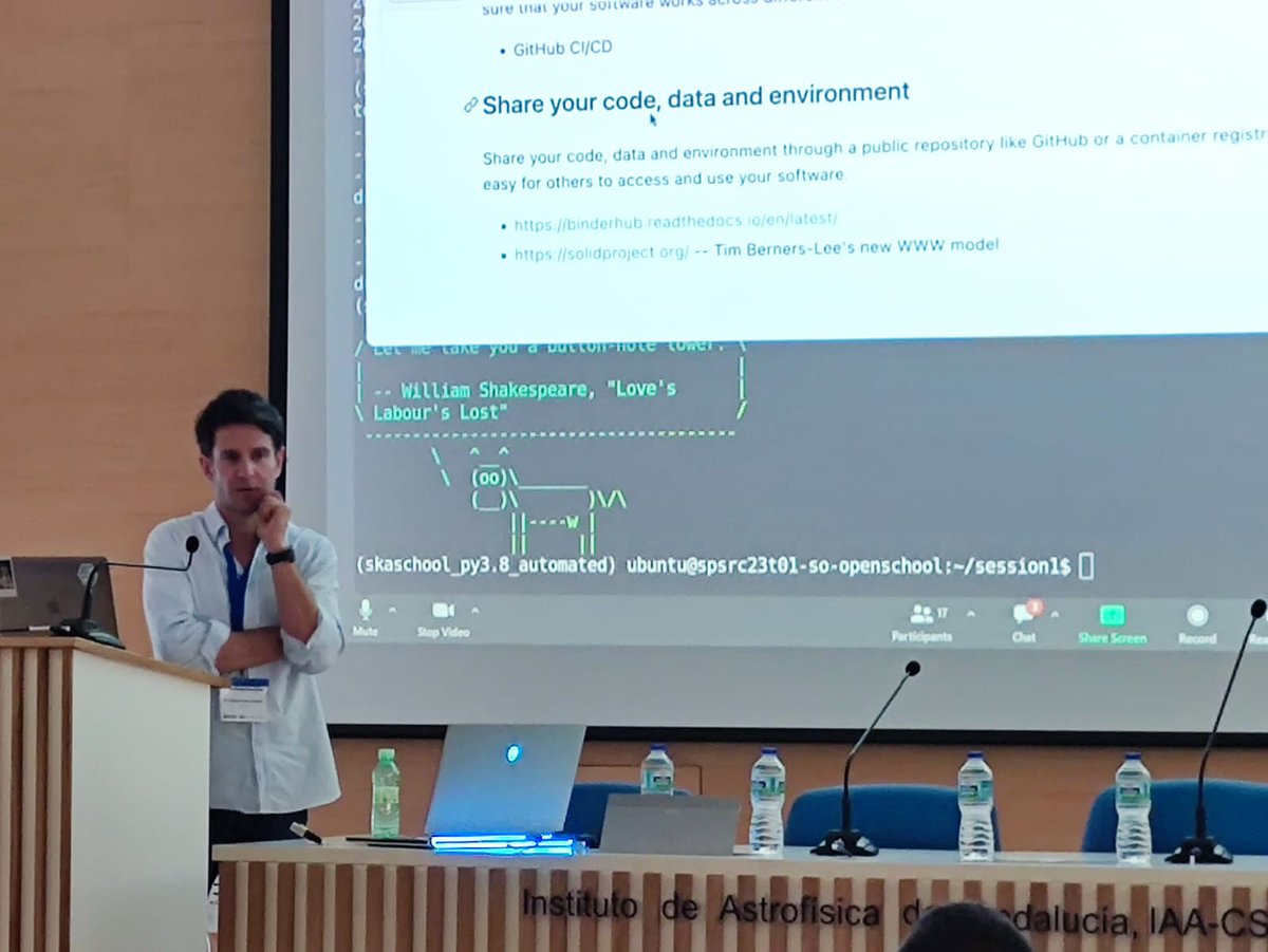 manugrapevine's tweet image. Here is my #workshop on #OpenSource Package Managers and #Containerisation Tools for the #SKAO #OpenScience School @iaa_csic @SKAO

Material, code and environments: github.com/spsrc/SKA-Open…

Enjoy it !🍸

Next session: Reproducibility with #BinderHub !