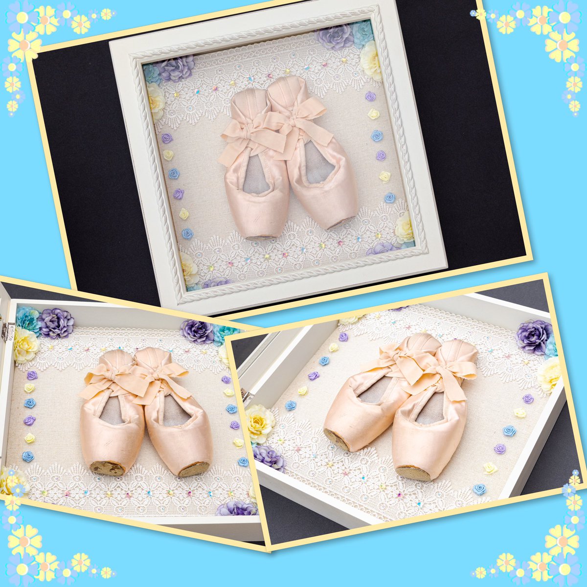 ClaireBishop6's tweet image. There’s nothing more special than your first pair 🩰💖 My First Pointe Shoe Keepsake Box Frame is available now.  #pointe #firstpointeshoes #memorykeeping #madeqithlove 🩰💖💐 
Etsy.com/uk/shop/Claire…
