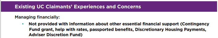 KevinHiggins27's tweet photo. Advice NI @AdviceNI 'Move to UC: Get Ready' research available here ... https://t.co/YXNWtkz3SX
"Managing financially (71% were concerned about this)"
"Impact of 5-week wait and getting into debt, overpayments, rent arrears"
#GetReady4UC https://t.co/LZoAm5BKdz
