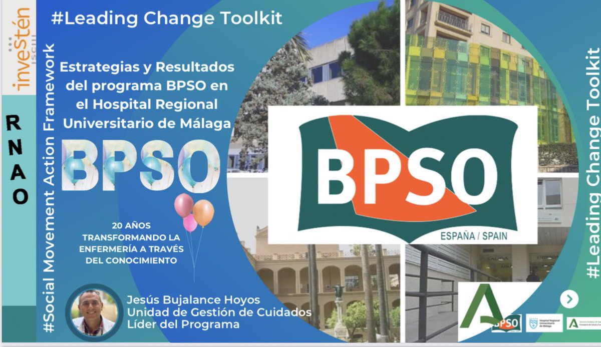 JesusBPSO's tweet photo. @DorisGrinspun @SusanMcNeill_ @RNAO @ChinaBPSOs @BPSOLleida @BpsoHrh @universalcares @Robertodelrio_ @SaludISCIII @maytemoren @ministeriosalud @NaikShanoja Mil gracias 🤩 a @DorisGrinspun y a @RNAO por abrirnos un espacio para difundir nuestro proyecto del @HRegionalMalaga y los resultados conseguidos @BPSOspain #bpso .
Felicidades por vuestros 20 años en este increíble programa del conocimiento.  
En unas horas en directo. https://t.co/CV7aFzKvxM