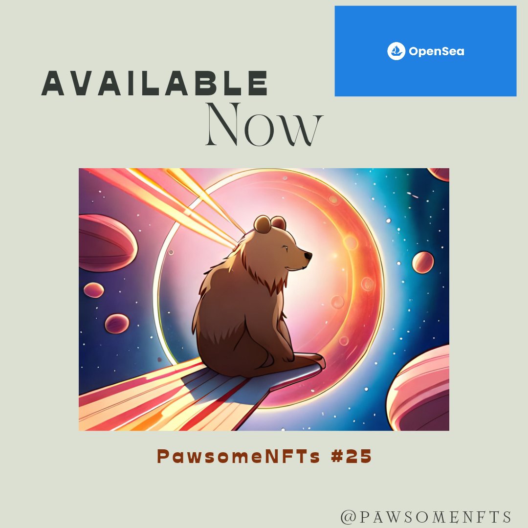 pawsomenfts's tweet photo. 🚨 Attention Buyers 🚨

Till today 25 PawsomeNFTs have been listed for sale and waiting for you to adopt and complete your collection

Floor price: 0.002 #eth
Listed: #25pieces/#11sold

#grab Now and show your support:
 👇
https://t.co/6WDgBTgBXV
@Salimar8686 @michell27061501 https://t.co/D2O7mry2cs