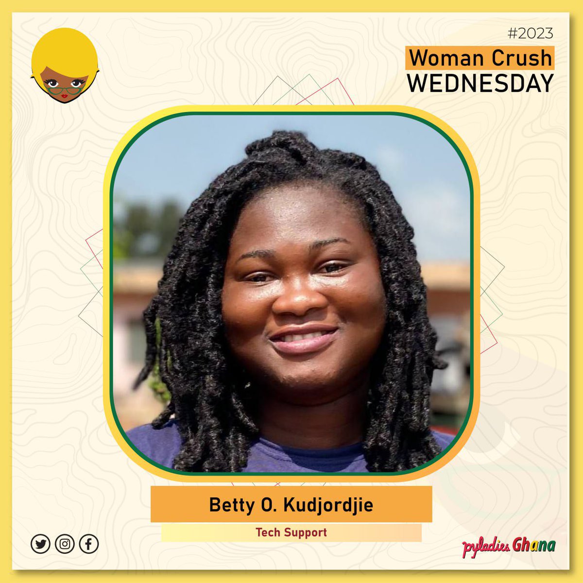 PyLadiesGhana's tweet photo. Meet our #WCW @BettyOforiwa currently Tech Support for Teledata ICT Limited.
She uses #Python for creating databases and for websites
We are proud of you #PyLady
#PyLadiesGhana https://t.co/UxVEBxpVhP