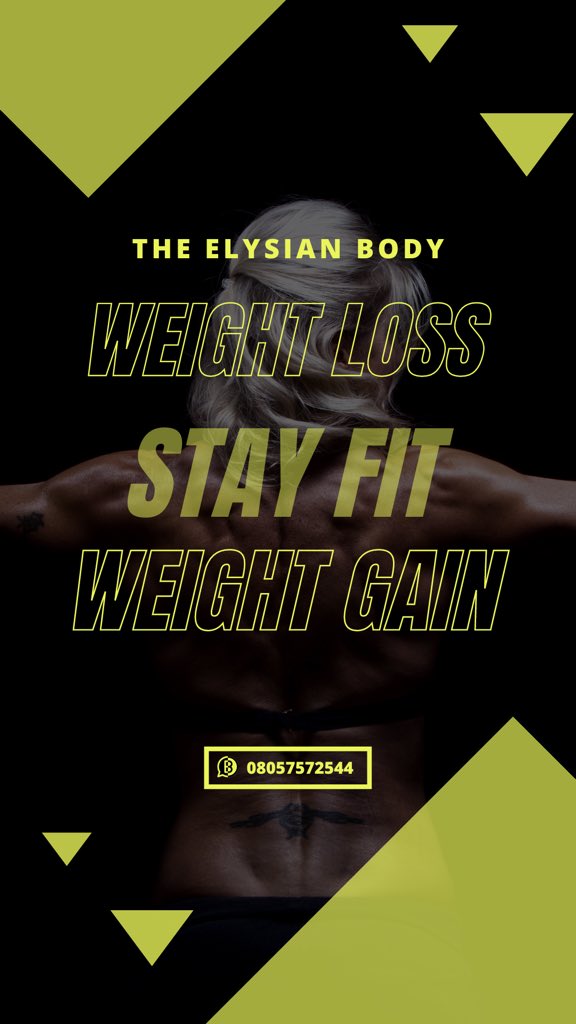 Every thing in your house can be used to tone up your muscles you just need to know how.

Send a dm and let’s get your fitness journey started, together, in a healthy nutritious way.

08057572544(WhatsApp)

Let Your Body Be At Elysian.
✨