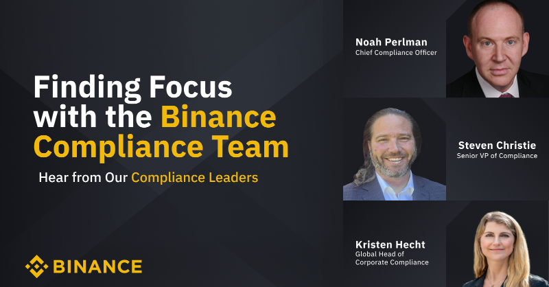 binance's tweet photo. With years of experience, our compliance leaders work diligently to keep users safe and build trust in the industry.

Supporting them is an industry-leading team of 750 compliance professionals, setting up compliance for a bright crypto future.

Learn more about them below.