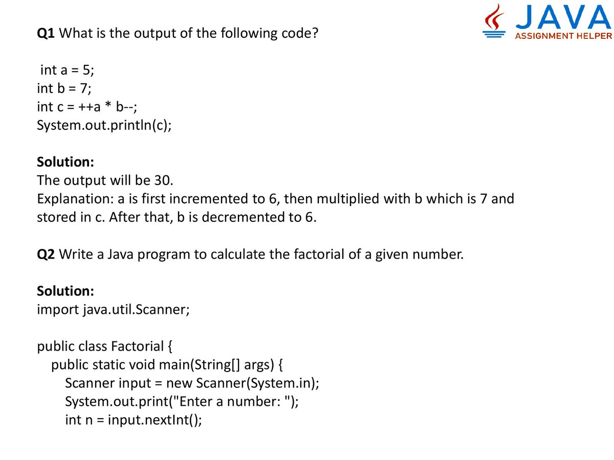 javaassignhelp's tweet image. Struggling with #Java assignments? Our experienced tutors and developers are here to help! Get personalized support with online tutoring, assignment assistance, and project development. Contact us today
Visit: javaassignmenthelper.com
#JavaAssignmentHelp #help #education #study