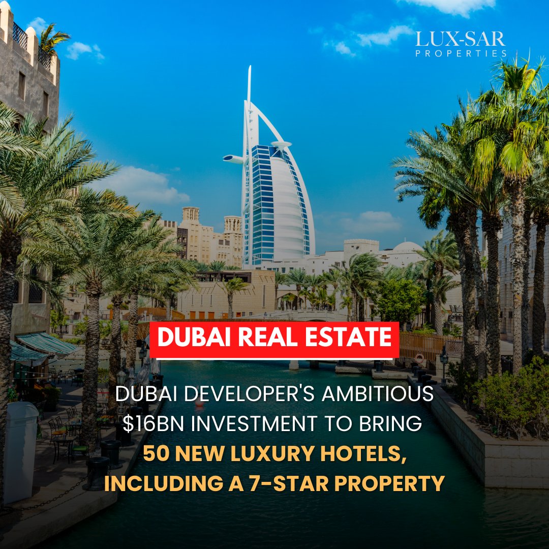 😃Exciting news from Dubai as Azizi Developments unveils plans to invest a staggering 💸 $16 billion in the construction of 🏨50 luxurious hotels! This massive hospitality expansion will add🗝️ 20,000 new hotel keys to Dubai's thriving tourism industry.
#DubaiDevelopers