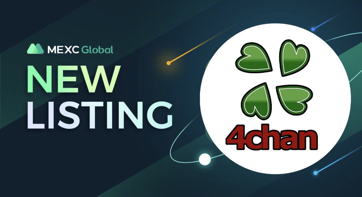 cryptomoonYES's tweet photo. The listing on cexs is near..4CHAN token is ready to explode and skyrockets all the charts..take your bag before the listing..FOMO is here now.
No financial advise.

#Crypto #memecoin #Bitcoin #4chantoken #GEM https://t.co/2d1MWZHPZw