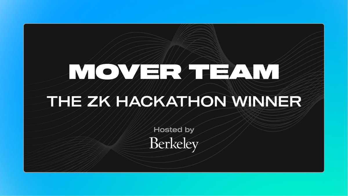 Our amazing team has been selected as the winner of the ZKP/Web3 Hackathon hosted by <a href="/BerkeleyRDI/">UC Berkeley RDI</a> 🎉  

🧠 We are proud to be among the leading minds in the field of ZK bridging.