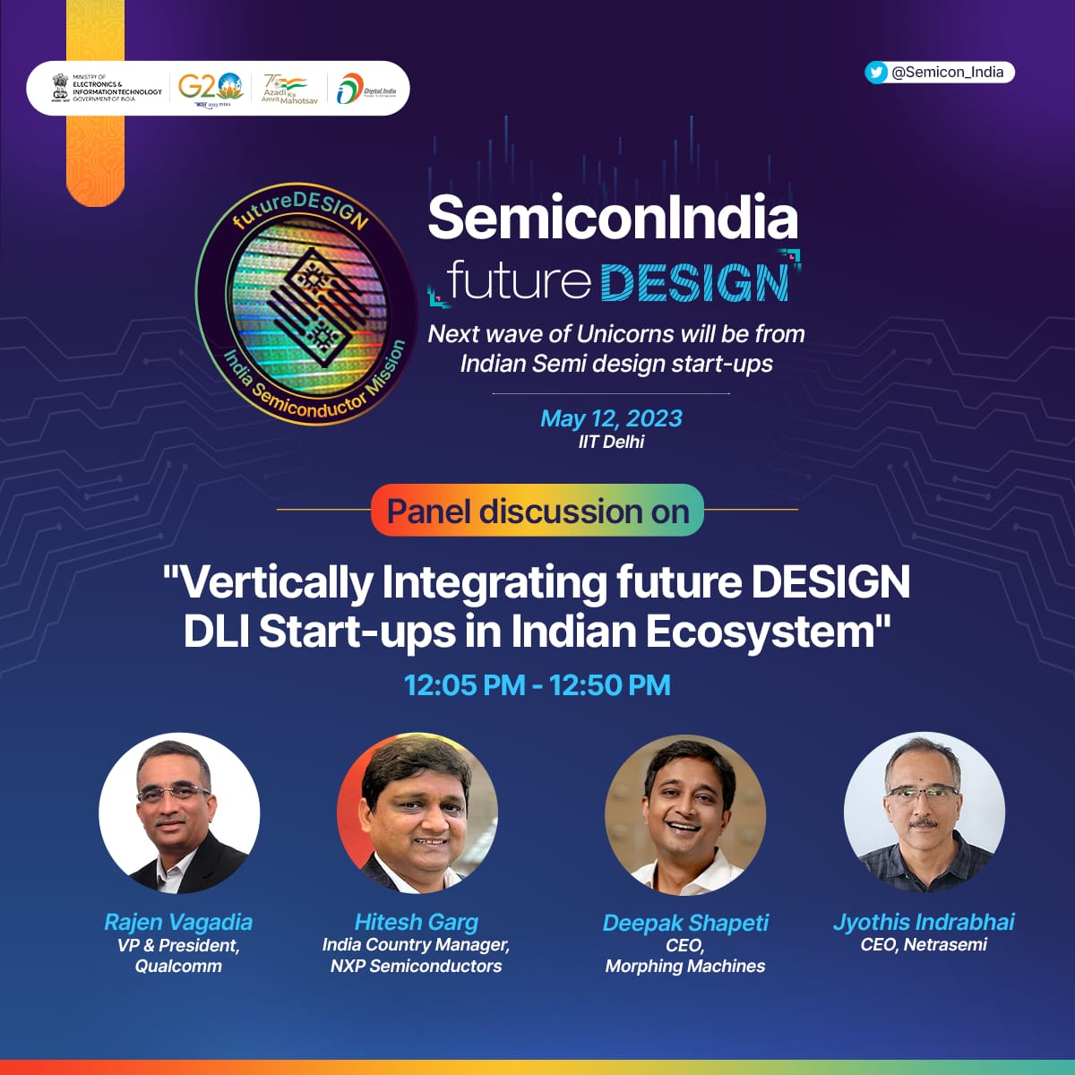 Time to be a futureDESIGN #semi startup is now!

Semiconductors ecosystem is thriving in India fueled by local demand and the government’s focus towards ‘#MakeinIndia’. 

An excellent opportunity to accelerate and scale up semiconductor industry with the support of excellent
