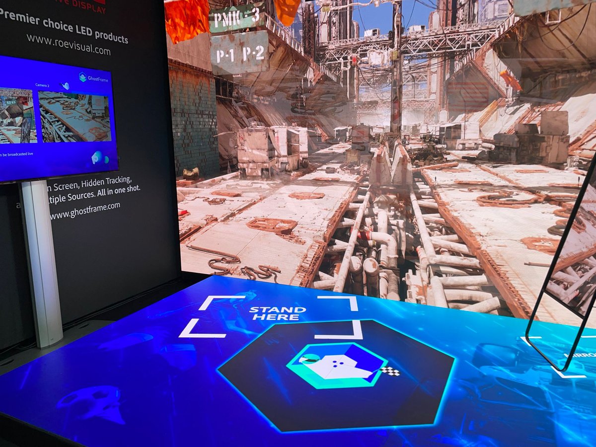 Ghostframecom's tweet photo. 🎥 Would you like to broadcast 𝗺𝘂𝗹𝘁𝗶𝗽𝗹𝗲 𝗰𝗮𝗺𝗲𝗿𝗮 𝗽𝗲𝗿𝘀𝗽𝗲𝗰𝘁𝗶𝘃𝗲𝘀 𝗹𝗶𝘃𝗲, 𝗮𝘁 𝘁𝗵𝗲 𝘀𝗮𝗺𝗲 𝘁𝗶𝗺𝗲? Visit the @ROE_Visual &amp; #GhostFrame stand B50 at #MPTS2023 to learn more! https://t.co/WlmToeb2T0