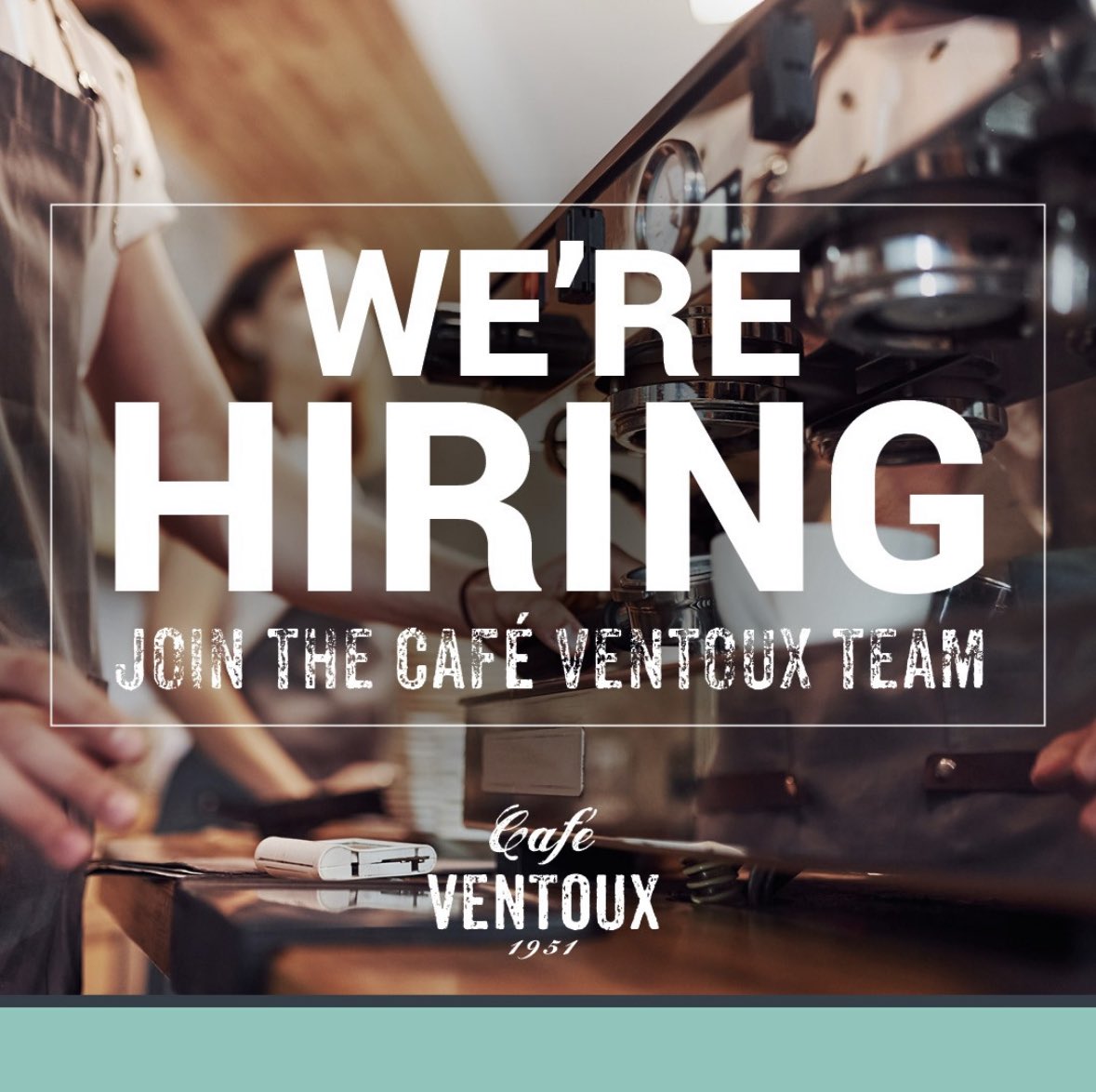 Come and join the Café Ventoux team!☕️

🫖 Are you a budding barista? 
🌟 Looking for a managerial role? 
😊 Do you have excellent customer-facing skills? 💪  Are you looking for a kitchen job? 
✅ Want great pay and a benefits package? 

#WhatsOnLeicester #Leicestershire