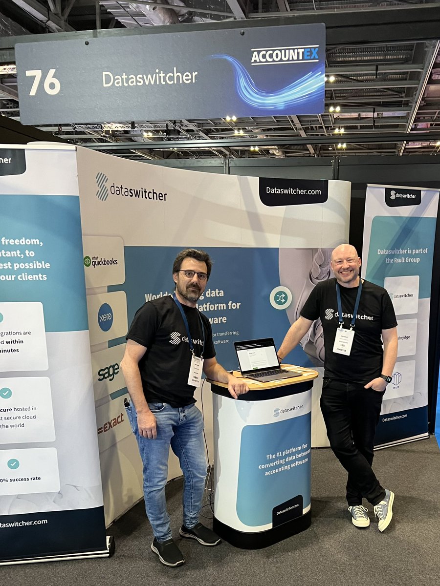 All setup and ready to go! <a href="/andygbailey/">Andy Bailey</a> Aston and José are looking forward to telling you all about the amazing Dataswitcher service!