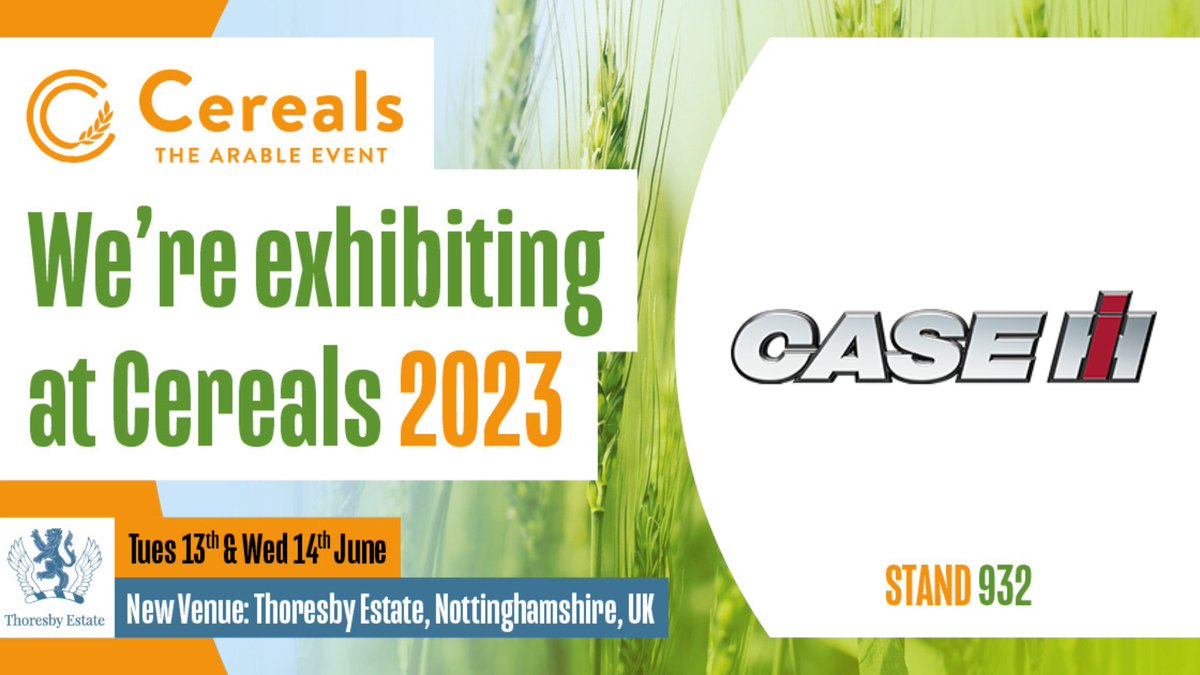This year we will return as an exhibitor to <a href="/CerealsEvent/">Cereals Event</a> 2023! What an honour to have the first European preview of the new Case IH Optum 340 CVXDrive tractor taking place on our stand 932. You won’t want to miss it!

Find out more: bit.ly/Optum340atCere…

#caseih #cereals