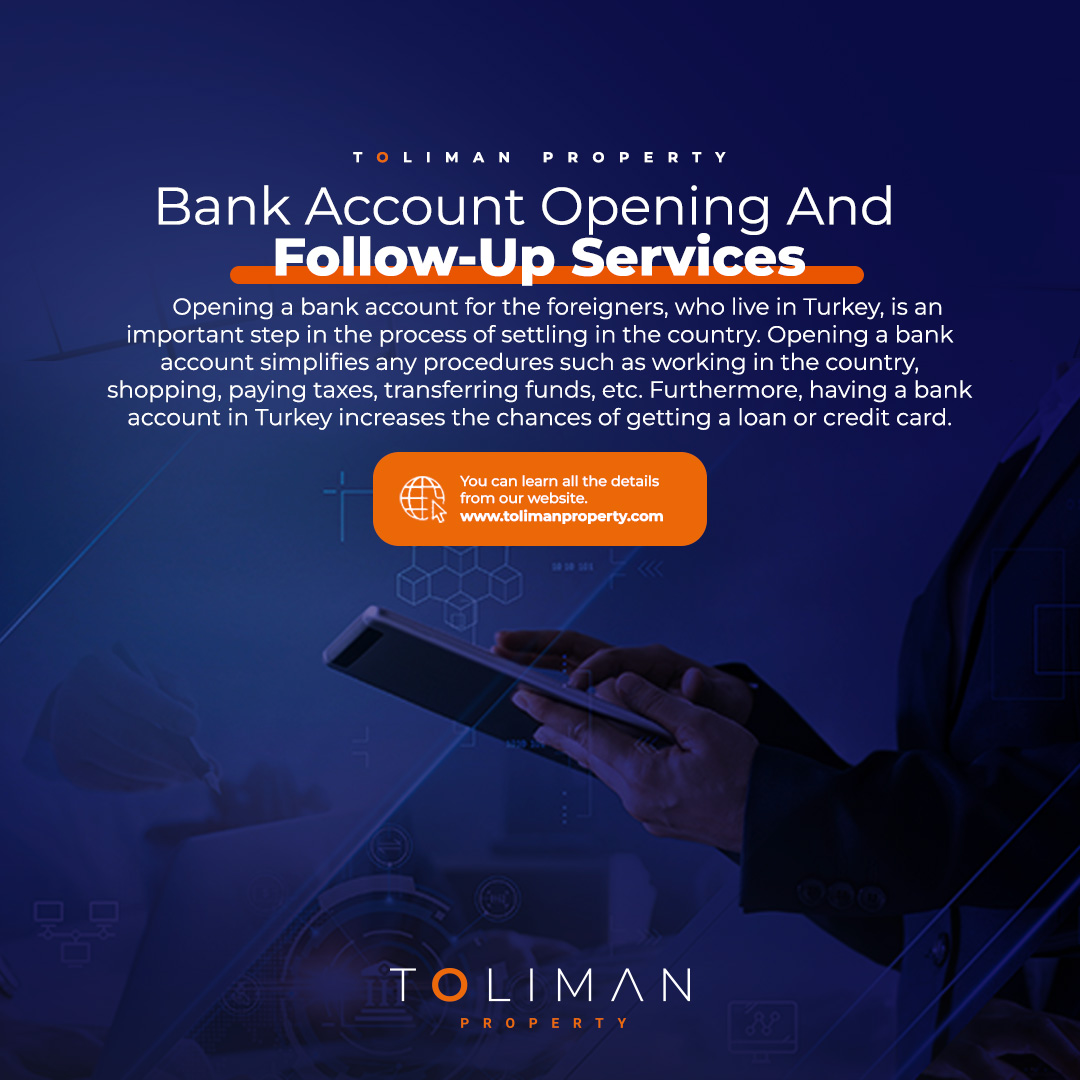 TolimanProperty's tweet photo. Bank Account Opening And Follow-Up Services
Opening a bank account for the foreigners, who live in Turkey, is an important step in the process of settling in the country. Bank Account Opening And Follow-Up Services

#realestate #realestateinturkey #turkishcitizenship https://t.co/6JkcUeDJ8X