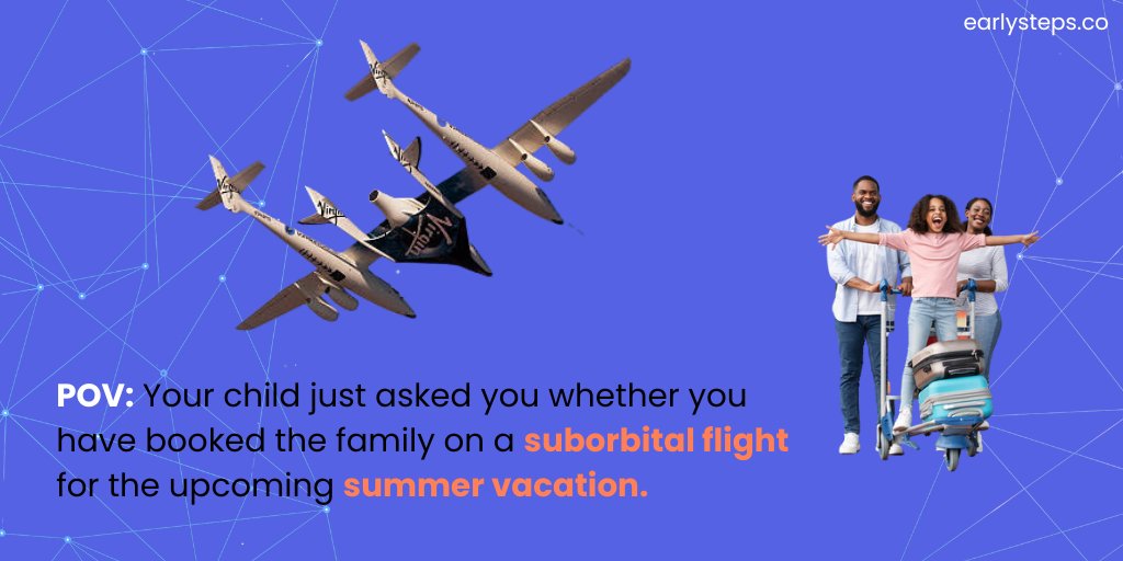earlysteps_hq's tweet image. #VirginGalactic is set to resume its #spaceflight

You might not be able to easily book a seat on that exquisite flight

But you can surely book a #freesession with us here: earlysteps.co/apply-now

Take the early steps for your child today!

#SpaceTech #summervacation
