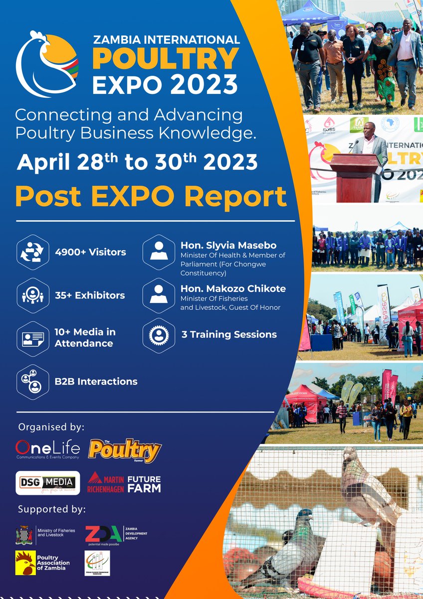 OneLifeZambia's tweet photo. We would like to extend our sincere gratitude and appreciation for your support and participation in the inaugural Zambia International Poultry Expo held at the Martin Richenhagen Future Farm in Silverest. 
Sincerely,
ZIPEX Team. https://t.co/ItAkmSoc45