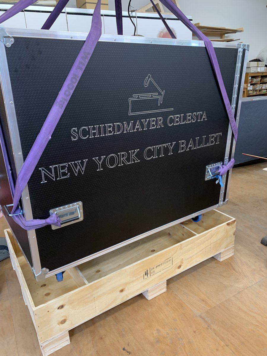A brandnew Celesta will be shipped to New York: See final preparations for shipment to the New York City Ballet.