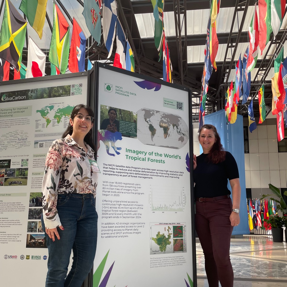 Our International Sales Manager Laura Abuja Conde and Senior Project Manager Charlotte Bishop are in Rome this week for the @gfoi_forest plenary at @FAO HQ, representing the @NICFISatData Program that KSAT leads together with @planet and @Airbus   🍃🛰️  #GFOI2023 @Climateforest