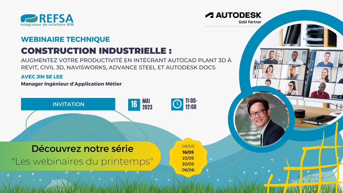 REFSABIM's tweet photo. ⚠️Ça débute dans 30 minutes ⚠️
WEBINAIRE🔴Nouveautés #Autodesk pour les acteurs de la construction industrielle. 

Rejoignez-nous !👉https://t.co/WFMWQvOWh1 

#AutoCAD #Revit #batiment #construction #Industrie 
@VillageBim @hexabim @AutodeskFrance @ADSKCommunityFR https://t.co/z0WZEumDyR