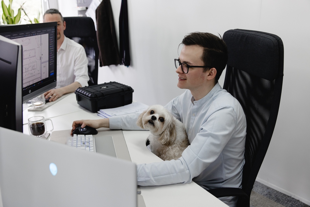 Personality-driven photography is important. These images show just who you are and what working at and with your business is like. You also can't beat getting the office dog in the pics! 

#prestonphotographer #smallbusinesslancashire #officedog