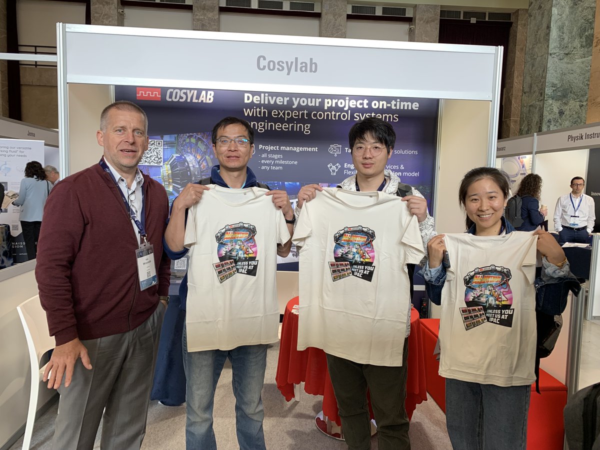 CosylabHQ's tweet image. 📢 Are you at #IPAC23 in Venice? If you stop by our booth B15, you can win the Cosylab T-shirt and join the race for other prizes.
📍The draw will take place today at 16:30. Stop by booth B15 and check if you are among the winners! 🏆
#controlsystems #particleaccelerator