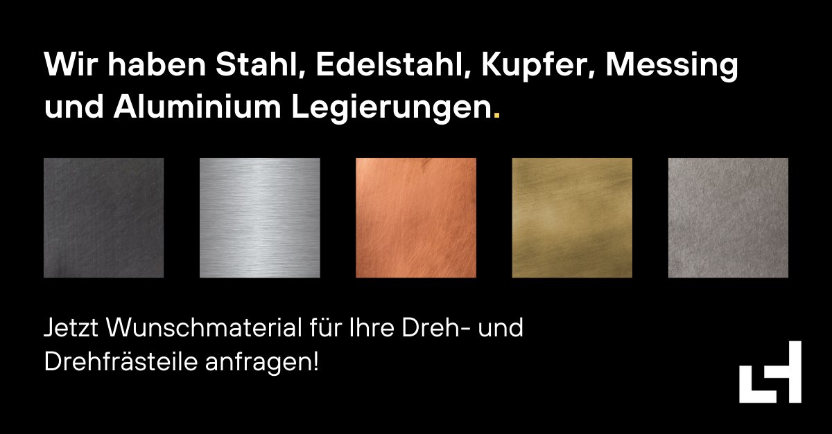 Bei Dreh- und #Drehfrästeilen können Sie zum Beispiel aus Stahl, Edelstahl, Kupfer, Messing und Aluminiumlegierungen wählen. Somit bleiben Ihnen keine Wünsche offen!

Mehr über unsere Metalle: hubs.la/Q01PhZ8J0
oder direkt ein Angebot kalkulieren: hubs.la/Q01PhZ2X0