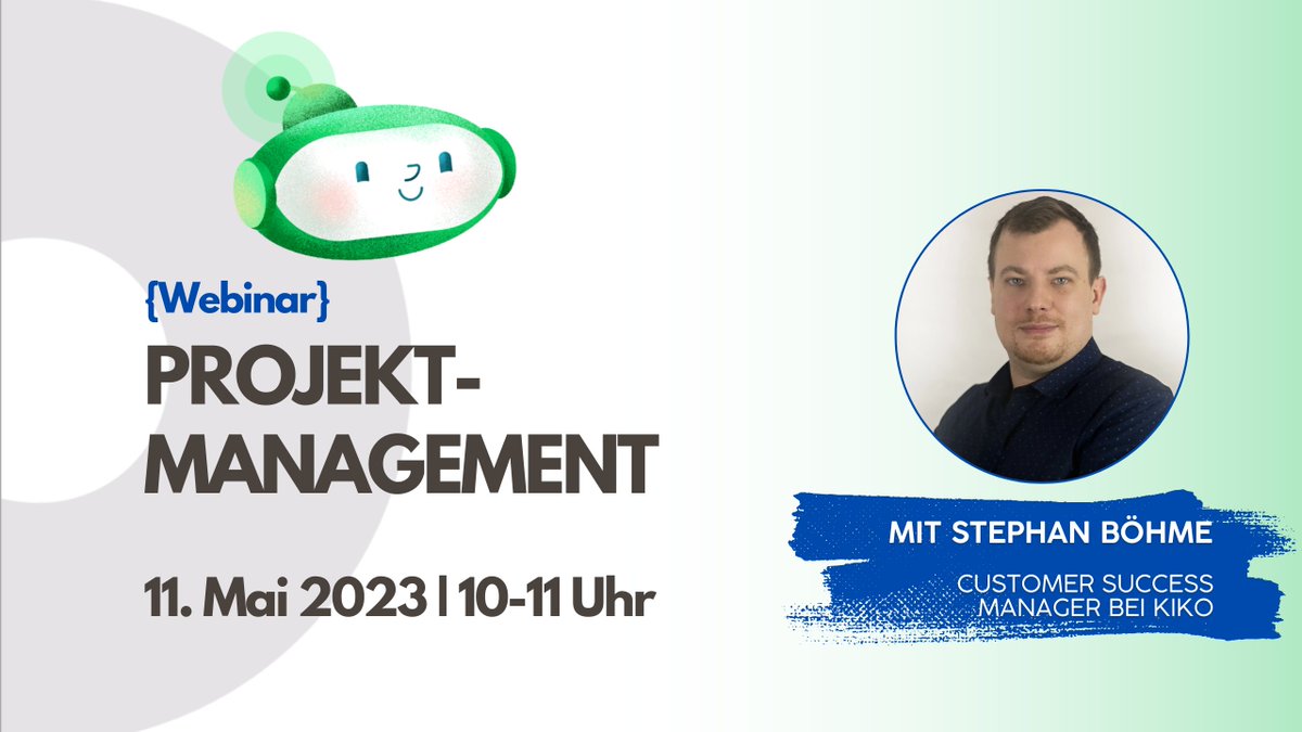 kiko_software's tweet image. Wir veranstalten ein neues #Webinar mit spannenden Inhalten! 🎉 

🤔 Was? 

Webinar "Projektmanagement"

📆 Wann?
Donnerstag, 11.05.2023 | 10 bis 11 Uhr

👉 Hier könnt ihr euch kostenlos anmelden: bit.ly/3SDKOc0 

Wir freuen uns auf eure Teilnahme! 🌟

#chatbot #voicebot