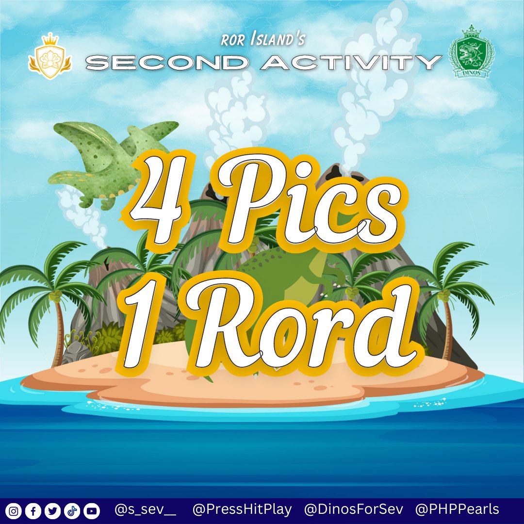 DinosForSEV's tweet photo. [Sail 2 Pearlsland 🏝️]

Hi again Pearls 👋 Thank you for joining our previous activity. Y'all are pretty brave!! However, Dinos not stopping!! Are you all RORdy for the next one? 🤭

PHPDINOSFORSEV WEEK
#PHPDinosForSev_4Pics1Rord
#Sail2Pearlsland
#Press_Hit_Play @PressHitPlay https://t.co/j57SUQCakd