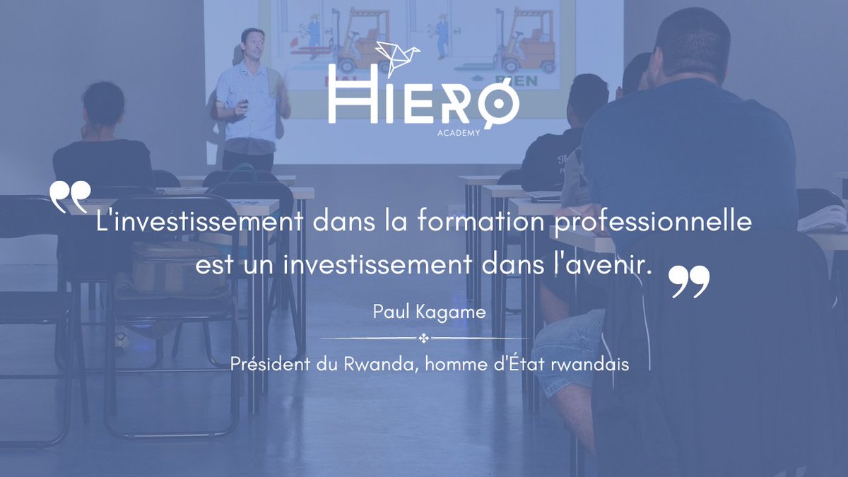 L'investissment dans la formation professionnelle est un investissement dans l'avenir.' Paul Kagame - Président du Rwanda, homme d'Etat rwandais #citation #citationdujour #formationprofessionnelle #investissementpersonnel #developpementpersonnel #developpementprofessionnel