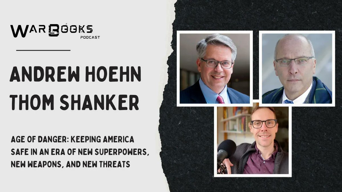 How dangerous are things right now? @AndyHoehn of @RANDCorporation & @ThomShanker of @GWUPMNS talk the future of war & their terrific new book, 'Age of Danger: Keeping America Safe in an Era of New Superpowers, New Weapons, and New Threats.' Full video: buff.ly/44IB71s