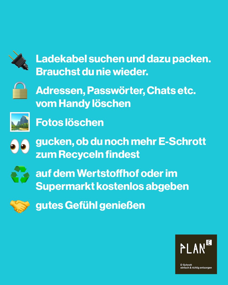dein_plan_e's tweet photo. Was hält dich auf? #eschrott #recycling https://t.co/2Uo3RLR5nL