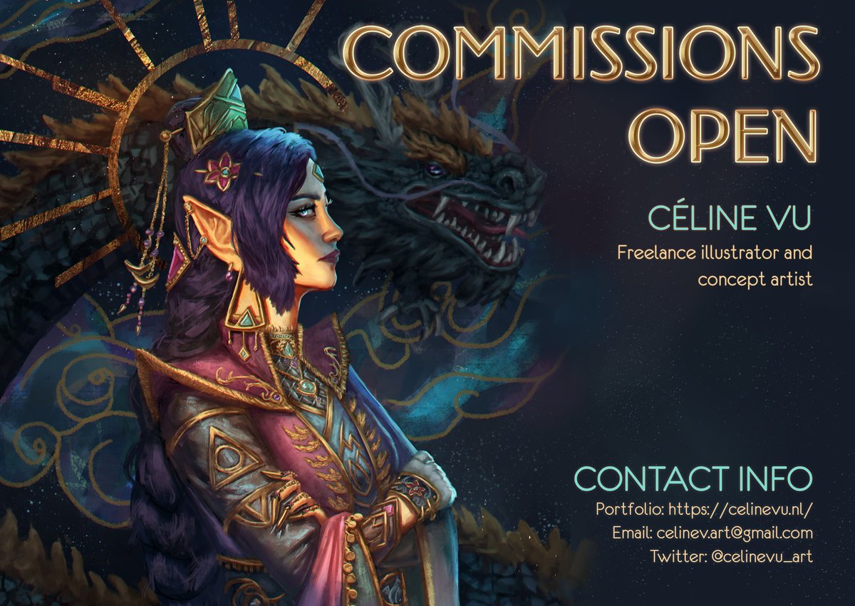 CelineArtStudio's tweet photo. 🌼May c0mmissions 🌼
Hi everyone, I'm available for work this month! 
I'd love to paint your beautiful character(s) in the adventures that you are eager to tell (:

Contact💌: celinev.art@gmail.com

Sharing this is very appreciated and would help me out a lot 💗 https://t.co/VY1xqE5x69
