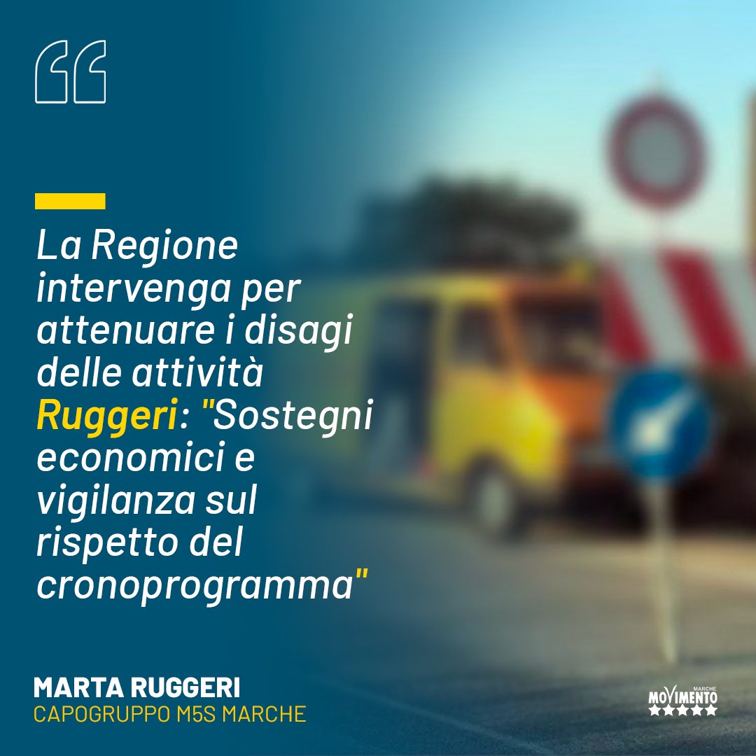 marta_ruggeri's tweet photo. M5S sui lavori alla Statale 452
La Regione intervenga per attenuare i disagi delle attività
Ruggeri: "Sostegni economici e vigilanza sul rispetto del cronoprogramma"

La Regione Marche deve adoperarsi per attenuare i disagi conseguenti alla prolungata chiusura della Statale 452 https://t.co/Ohd99ufEMG