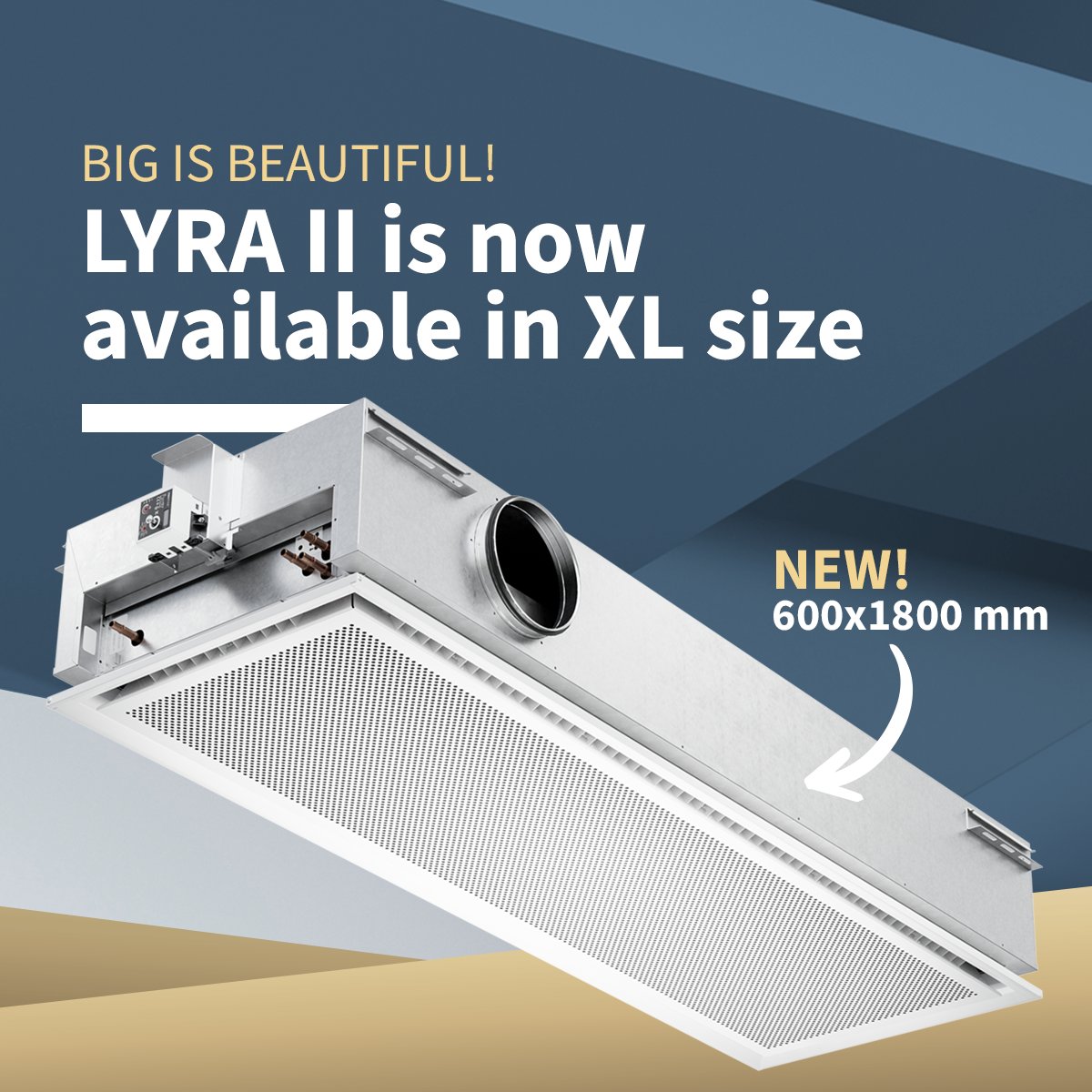 Our LYRA II family has grown… literally! Our new XL LYRA II Chilled Beam offers higher airflow and low noise levels. This economical, lower life cycle unit is now available in size 600x1800mm.

Visit website and search for LYRA II.

#chilledbeams #hvac #ventilation #flaktgroup