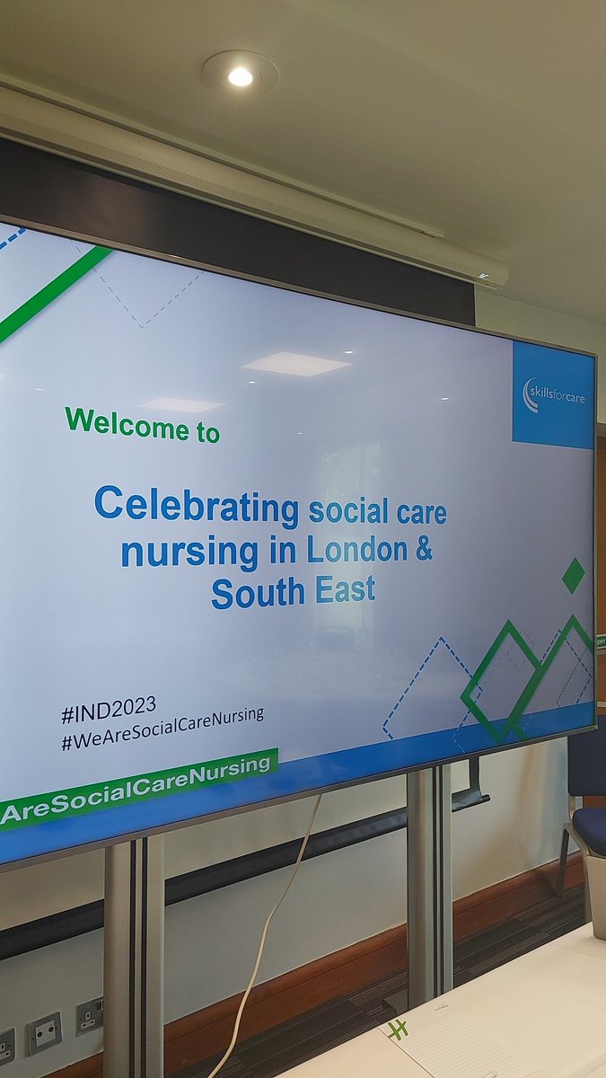 Looking forward to today's  <a href="/skillsforcare/">Skills for Care</a>  'Celebrating Nursing In Social Care ' event for nurses in London and the South East. We have a fantastic agenda planned. #IND2023 #WeAreSocialCareNursing